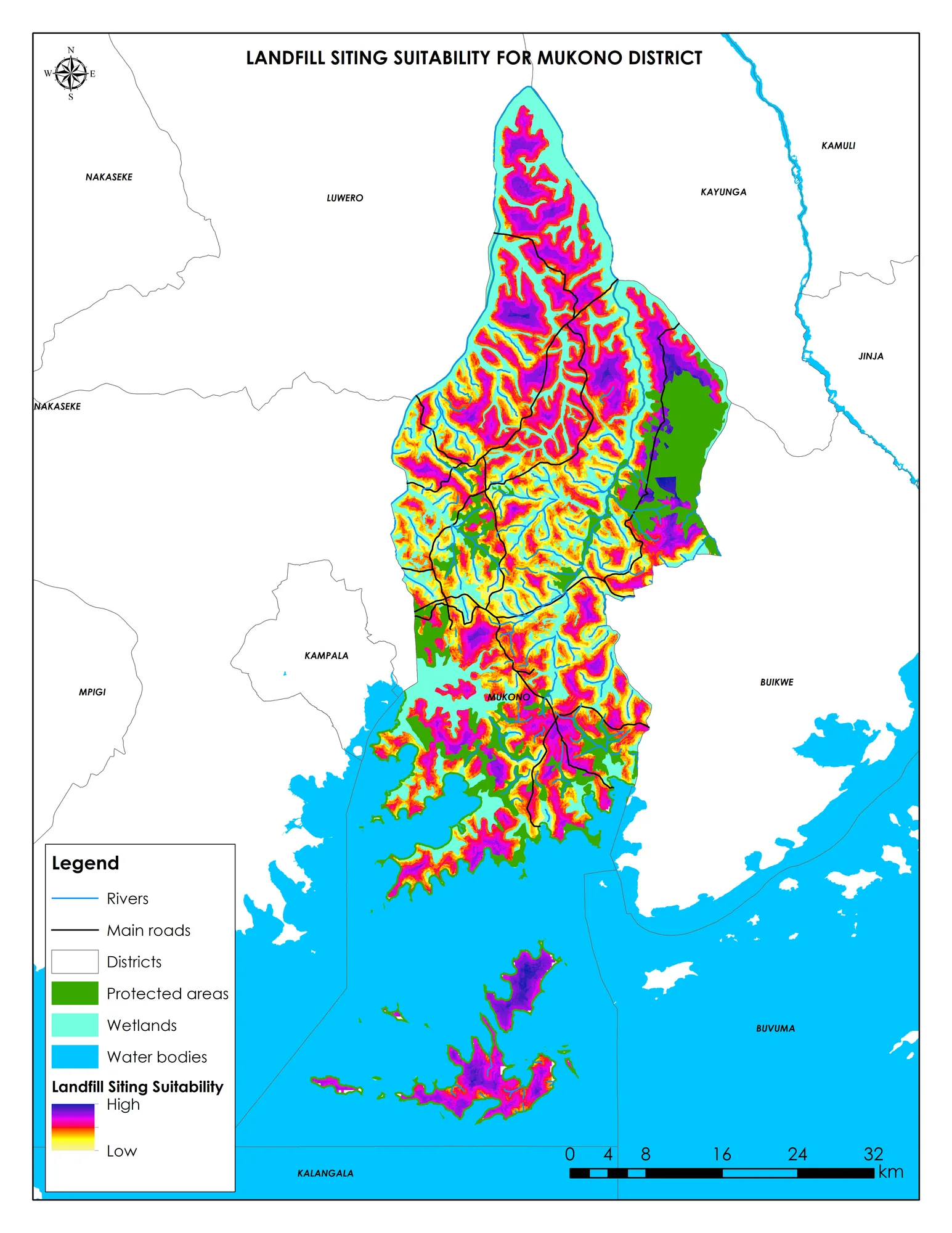 Mukono District Landfill Siting Suitability